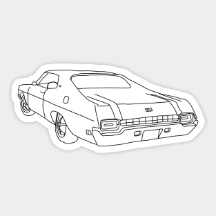 Retro car ford xl hand drawn Sticker